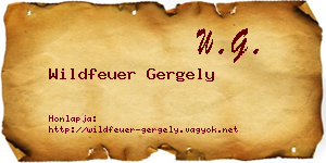 Wildfeuer Gergely névjegykártya